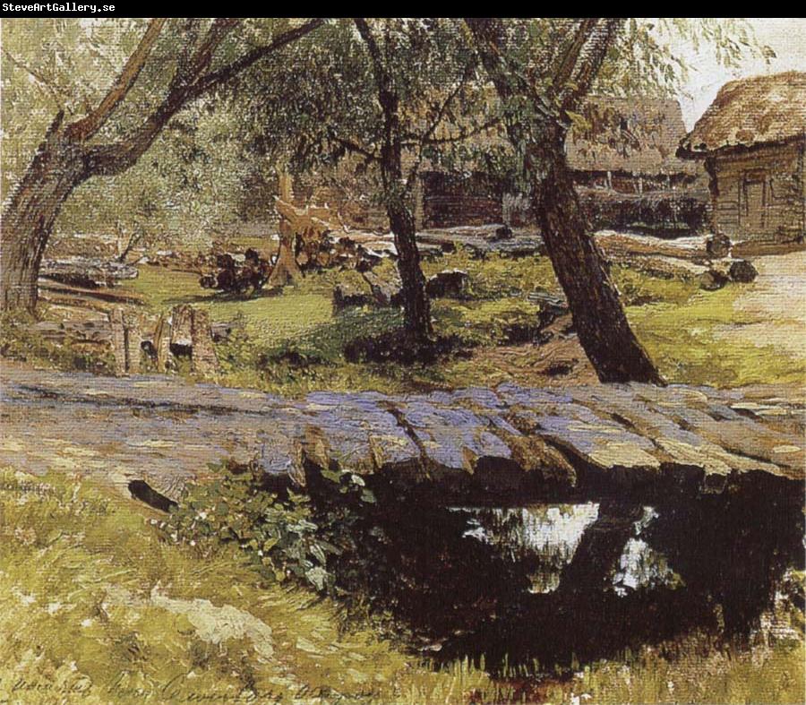 Isaac Levitan Little Bridge,Village of Savinskaya,Study